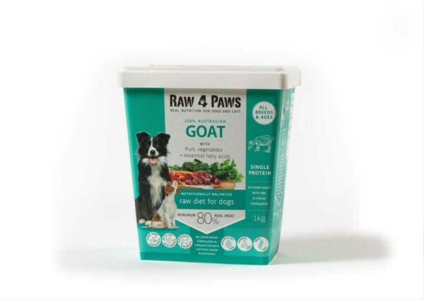 Raw4Paws Goat Dog Food 1kg container