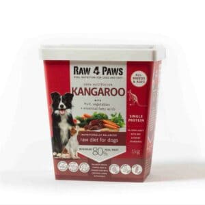 Raw4Paws Kangaroo Dog Food 1kg container