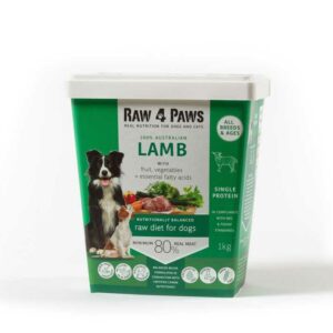 Raw4Paws Lamb Dog Food 1kg container